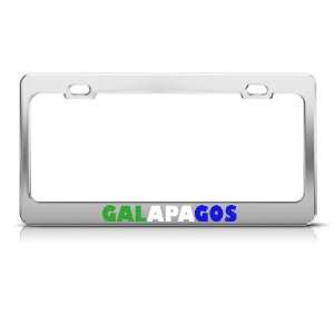 Galapagos Flag Country Metal license plate frame Tag Holder