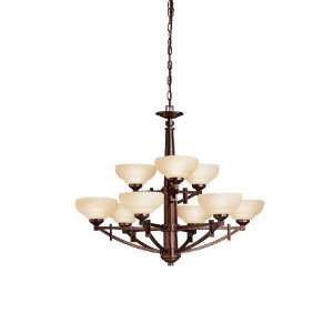 Kichler Lighting 1728OAU Columbiana 9 Light Chandelier, Olde Auburn 