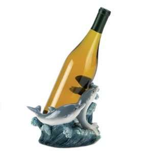   Nautical Marine Decor Dolphin Wine Bottle Holder Stand