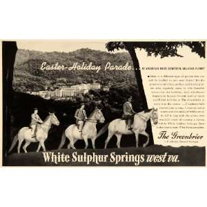  1941 Ad Greenbrier Resort West Virginia Horse Riding 