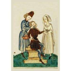 Paper poster printed on 12 x 18 stock. Medieval Dental Practitioner