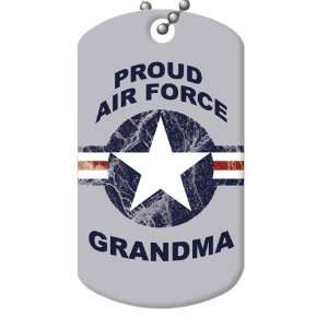 Proud Air Force Grandma Dog Tag and Chain 