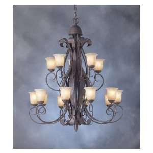 Kichler High Country 15 Light Large Foyer Chandelier 2111OI Olde Iron