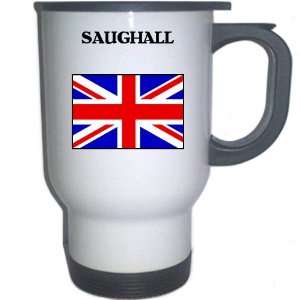  UK/England   SAUGHALL White Stainless Steel Mug 