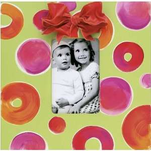  Rr   Circle Dot Picture Frame In Lime Baby
