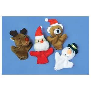  12 pc set   Christmas plush finger puppets   Santa 