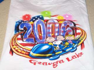 PEANUTS GANG Snoopy   2006 GEAUGA LAKE T Shirt MED New  