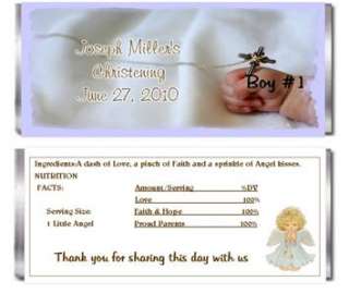 10 PERSONALIZED BAPTISM/CHRISTENING CANDY BAR WRAPPERS  