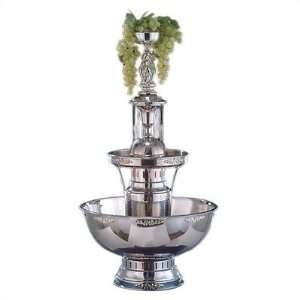  7 Gallon Champagne Fountain with Silver Trim Kitchen 