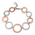 Two tone Stainless Steel Ion plated Circle Link Bracelet