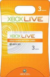 Xbox 360   Live 3 Month Subscription Gold Card  