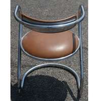 Art Deco Metal Tubular Side Accent Chair  