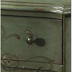 Hand painted Distressed Aqua Blue Accent Chest  