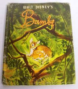 1941 pre movie Walt Disneys BAMBI ~ Book Shelf HC  