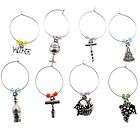wine glass charms ring hoop party themes bottle opener corkscrew 