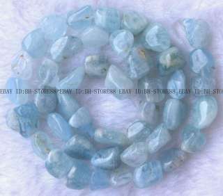 8x10mm Natural Aquamarine Freeform Beads 15  