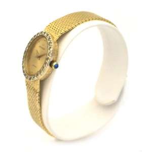 Vintage 14k Yellow Gold and Diamond Movado Watch  