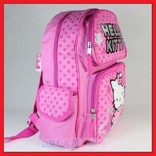   Kitty Stars and Polka Dot 14 Backpack   Bag School Girls Kids  