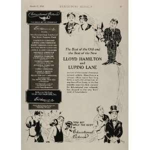   Lloyd Hamilton Lupino Lane   Original Print Ad