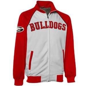  Georgia Bulldogs White Red Raglan Track Jacket Sports 