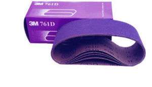3M Regalite Purple 3x23 3/4 100gr sanding belts pk/5  