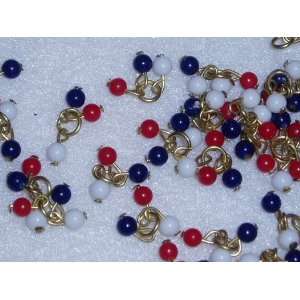  Vintage Patriotic 4th of July Cluster Beaded Component 