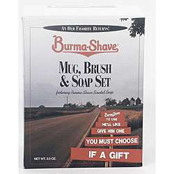 Burma Shave Mug, Brush and Soap Sets (Pack of 4)  