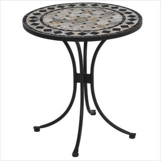 Home Styles Marble Black & Gray Bistro Table 095385812775  
