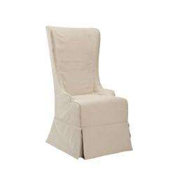 Deco Bacall Ivory Slip Cover Side Chair  