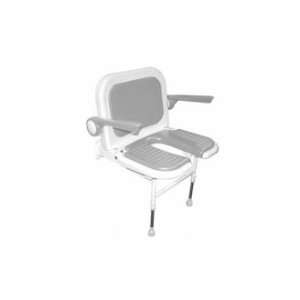  AKW 04250P Fold Up Wide U shaped shower seat with back 