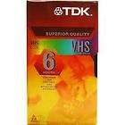 TDK 6 hour blank vhs tapes pack of 8 t 120 rv 6395 1629 a