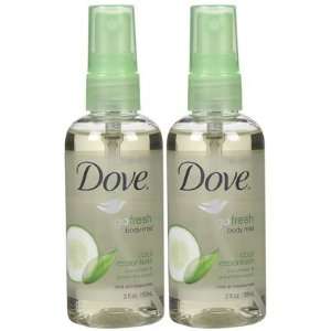 Dove Go Fresh Body Mist Cool Essentials 3 oz, 2 ct (Quantity of 2)
