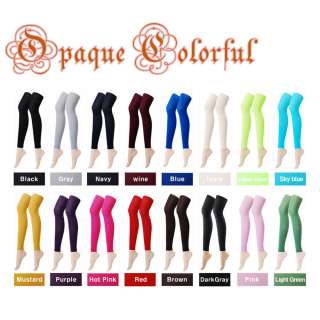 Colorful Footless Opaque Pantyhose Stockings Tights Leggings 80 Denier 