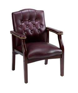   Executive Burgundy Bonded Leather Guest Chair  