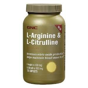  GNC L Arginine & L Citrulline, 120 Caplets Health 
