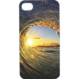  Rubber Case Custom Designed Waves & Sunset iPhone Case for iPhone 4 