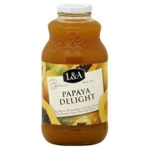  L & A Juice Papaya Delight 32 oz (Pack Of 6) Health 