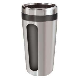  Oggi  Silver 16Oz Travel Tumbler Mug With Easy Rubber Grip 