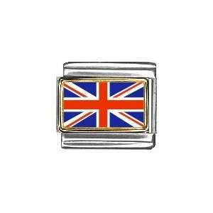  United Kingdom Flag Italian Charm Bracelet Link Jewelry