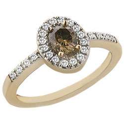 14k Gold 1/2ct TDW Champagne Diamond Ring (I J, I2)  