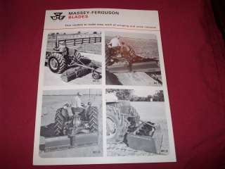 Massey Ferguson MF Tractor Rear Blade Brochure,Nice  