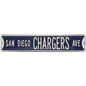   Diego Chargers 36 x 6Navy Blue Steel Street Sign