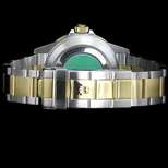   Two Tone 18k Yellow Gold Stainless Steel BOX PAPERS GOLD CLASP  