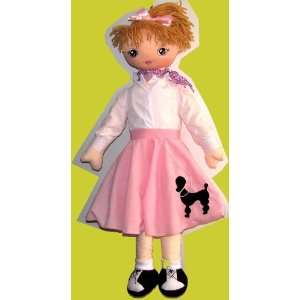  Rag Doll in Pink Skirt with Imprinted Dog Toys & Games