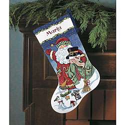 Santa and Snowman Stocking Counted Cross Stitch Kit  