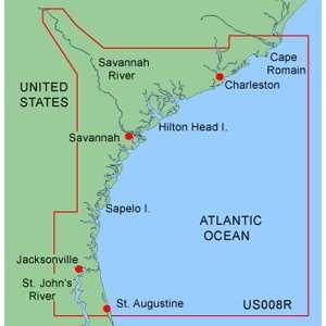  Garmin Bluechart Mus008R Charleston Jacksonville GPS 