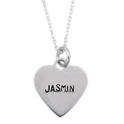   Essentials Sterling Silver Jasmin Name Necklace  