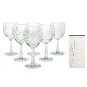 Cut glass wine goblets, Symphony (set of 6)  Kitchen 