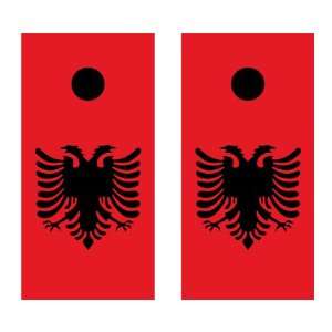  ALBANIAN FLAG CORNHOLE GAME SET