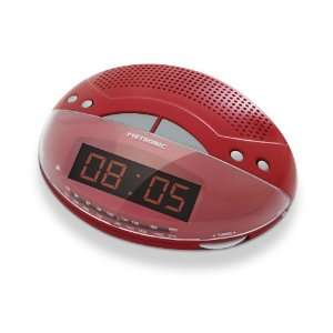  Metronic Pop Red Clock Radio   Red Electronics